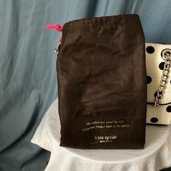 Kate Spade: Natalia Cream embroidered dot- medium Flap- Shoulder Purse/ Handbag - Picture 15 of 16